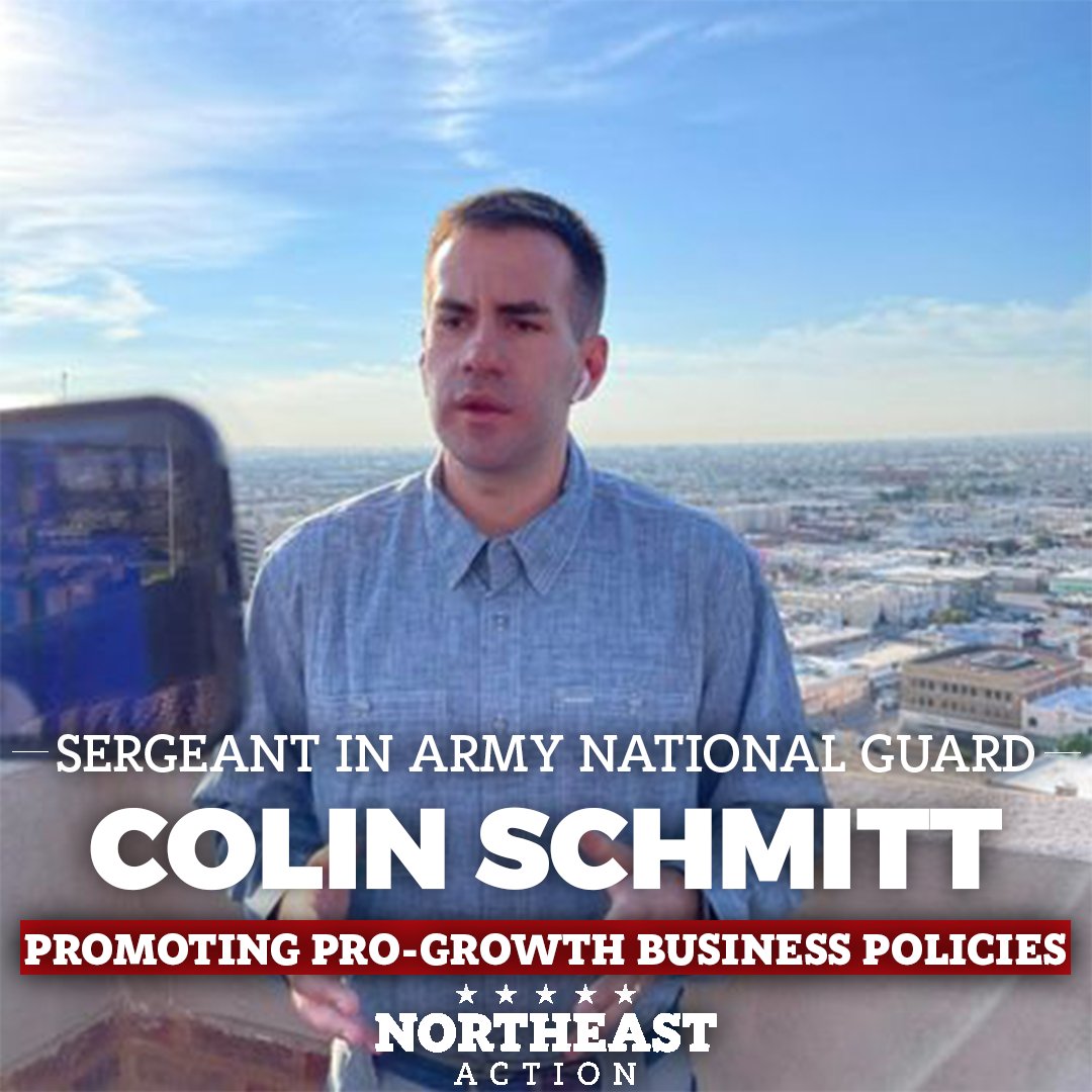 NortheastAction's tweet photo. Colin Schmitt is endorsed by various business organizations because everyone knows that Colin will always vote for pro-growth economic policies. In Washington, he will make sure to protect businesses against regulation and taxation from the government! @colinschmitt https://t.co/ppIXvcf5rr