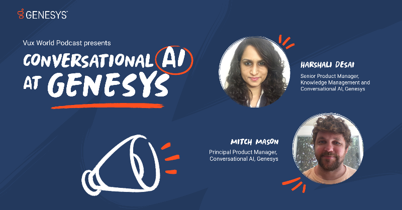 Genesys's tweet photo. Genesys conversational #AI experts join @VUXworld in this episode to discuss our approach to conversation design, knowledge management, agent assist, and process automation.

Listen now🎙️ #CCaaS