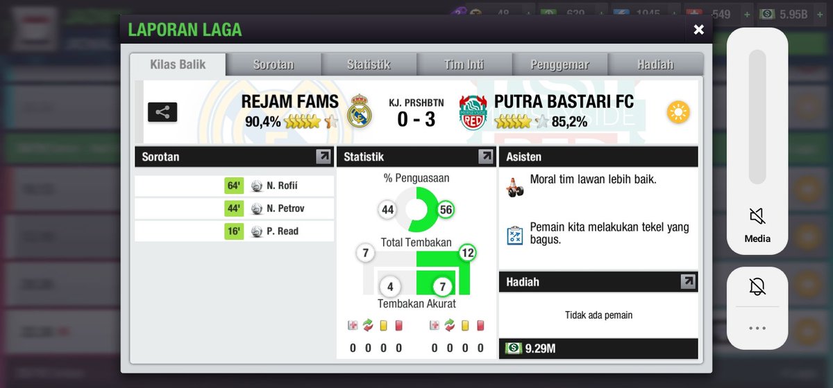 Hasil pertandingan liga 3
 Full tim
Pekan 1
 Vs <a href="/PutraBastariFC/">Putra Bastari FC 🇮🇩</a> 
Pekan ke 2
 Vs <a href="/iCTVSakuraFC/">iCTV-Sakura.FC</a> 
Tetap semangt💪💪💪🥲
@Liga3TEI