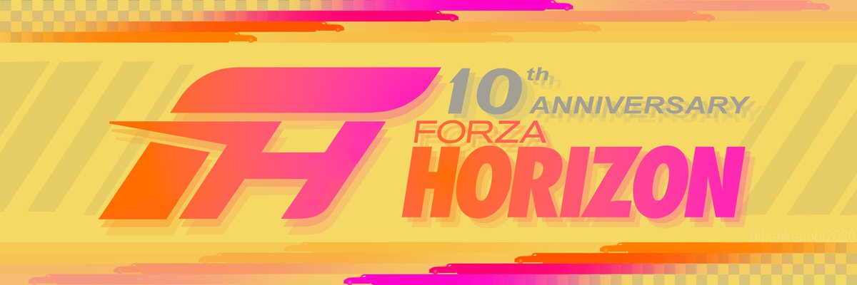 Made some fan art anyone can use to celebrate @ForzaHorizon 10th anniversary! #10YearsofFH