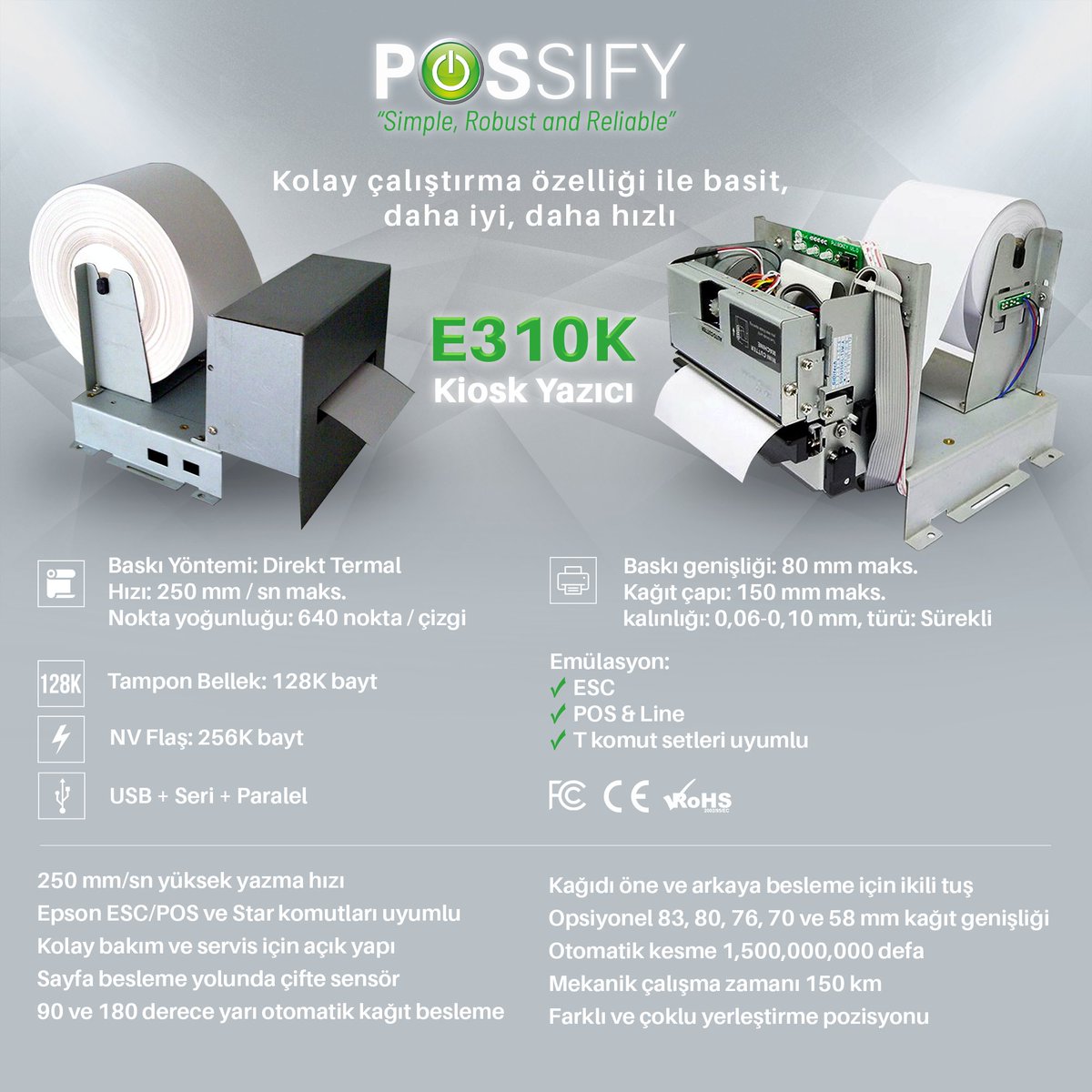 Ürünümüzü şimdi stoklarımızdan inceleyebilir, sipariş verebilirsiniz.

possify.com.tr/urunler/yazici…