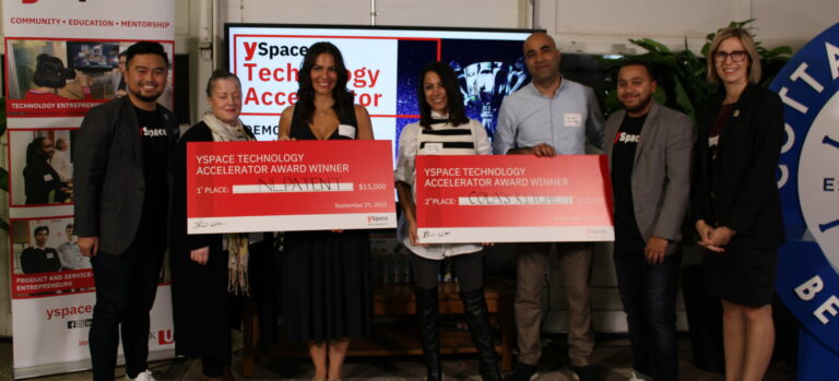 Congrats to #AI startup NLPatent <a href="/stephcurcio/">Stephanie Curcio</a> for securing first place at <a href="/YSpaceYU/">YSpace</a> Technology Accelerator Demo Day! “YSpace has been super supportive of our business." <a href="/Colaskitchen/">Cola’s Kitchen</a> &amp; <a href="/Sn126inc/">Sn126</a> snagged second and third place, respectively. bit.ly/3eZpIVT