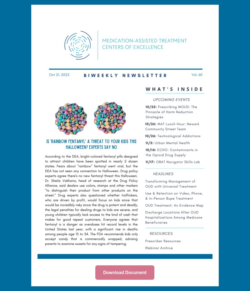 Rutgers_ADM's tweet photo. Check out our most recent #newsletter! All previous newsletters &amp; subscription to our listserv can be found on our website! #MATeverywhere #harmreduction 

https://t.co/8wUQQabXqL https://t.co/T6ZXqSQzLZ
