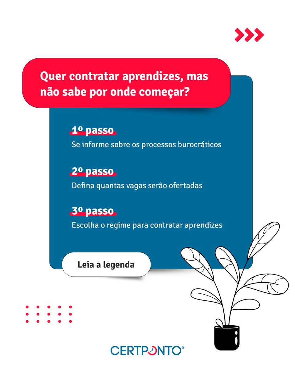 CERTPONTO's tweet image. Antes de divulgar uma vaga para esse público é preciso entender o que é a Lei de Aprendizagem e como ela funciona. 

A jornada de trabalho, normalmente, é de 4h a 6h. O contrato dura até dois anos. 

Você já teve esse tipo de experiência na empresa?#certponto #pontoeletrônico