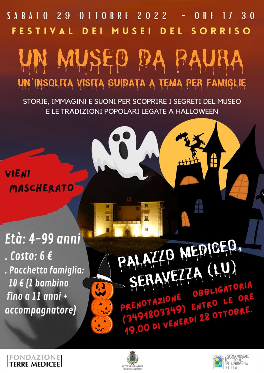 Ti aspettiamo a Palazzo Mediceo per un'insolita visita guidata a tema: racconti, suoni e immagini ci aiuteranno a scoprire i segreti di Halloween 🧙🎃