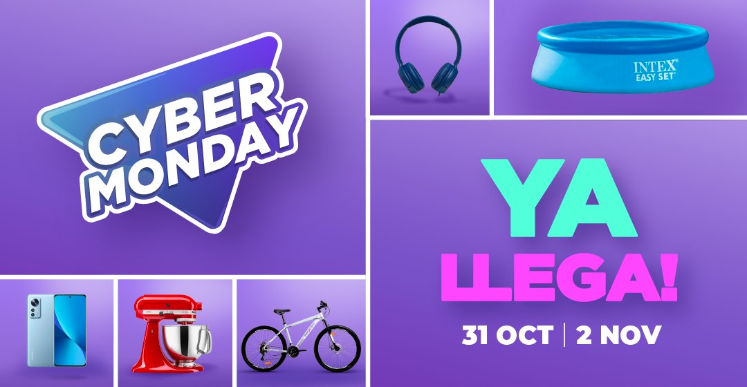 fravegaonline's tweet photo. ¡Llega #CyberMonday a Frávega! Registrate acá 👉 https://t.co/6HgRvOBHn8 y sé el primero en enterarte de todos los descuentos 🙌 https://t.co/i1aZi06Xl7