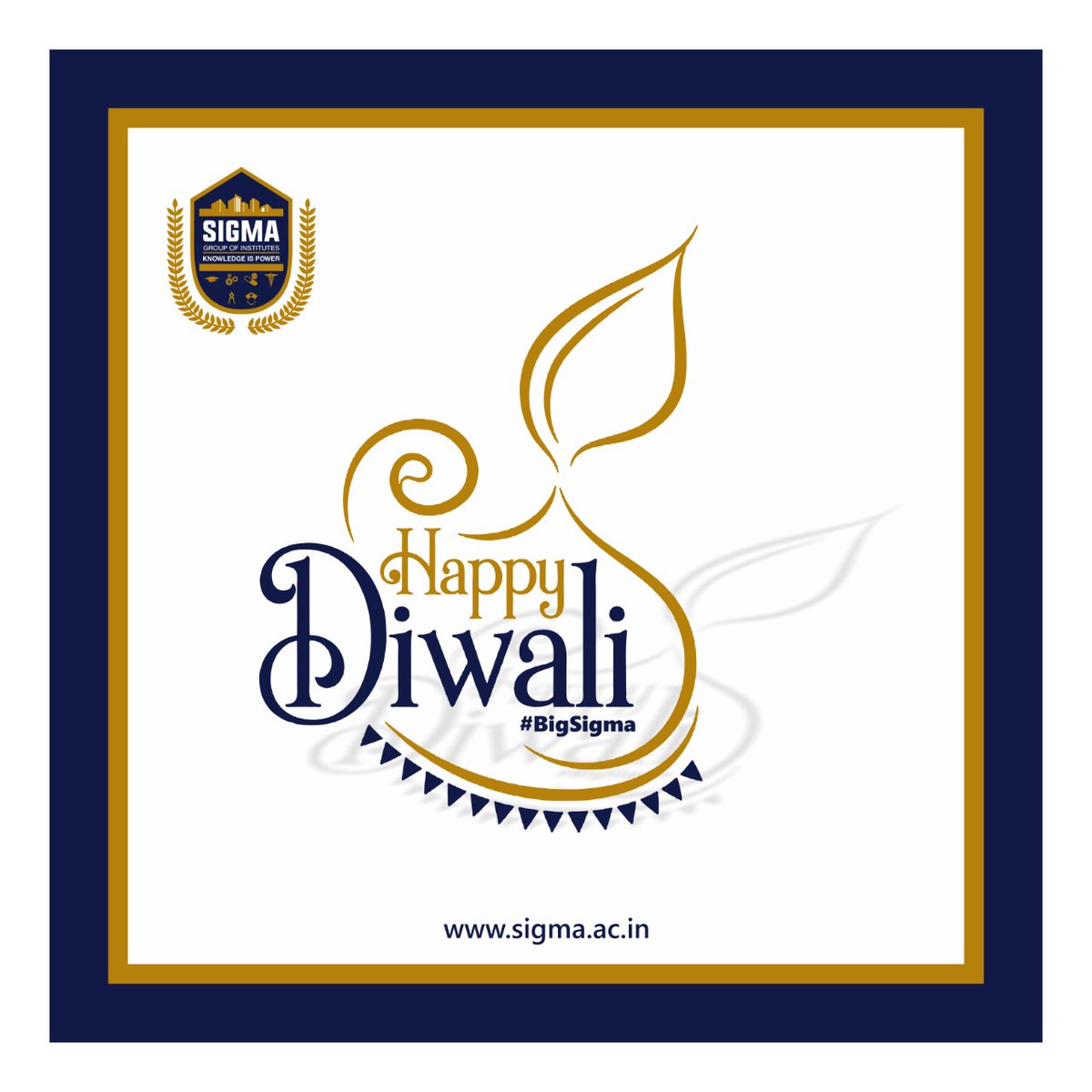 sigmauniindia's tweet photo. Wishing you a gleam of diyas, echo of holy chants, contentment and happiness today, tomorrow and forever. Have a happy and prosperous Diwali! #HappyDiwali #Diwali #BigSigma #SigmaGroupOfInstitutes #SGOI https://t.co/JmZ0QwD6fu