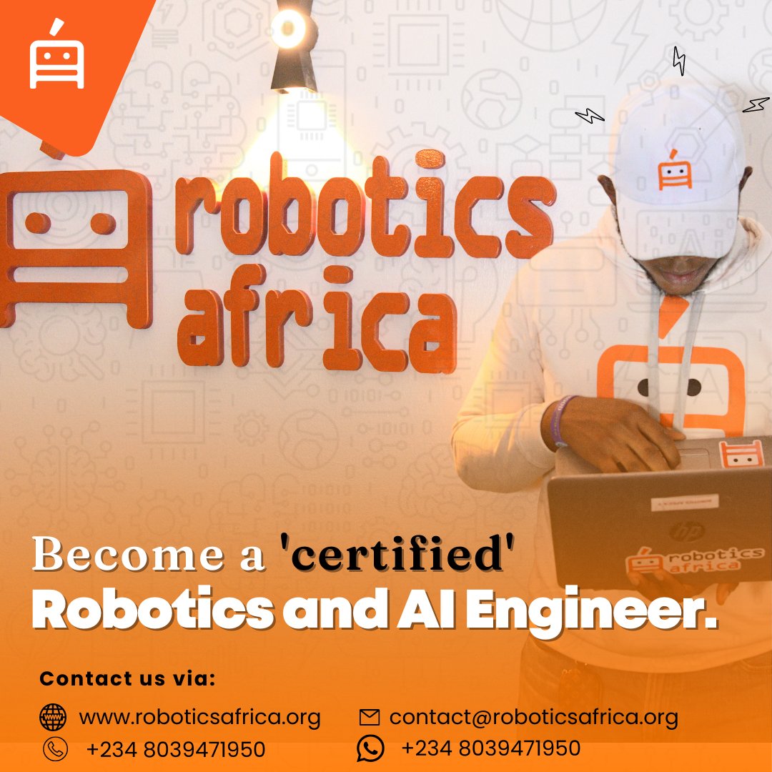 _Roboticsafrica's tweet photo. Why Join us?

Our certification demonstrates your commitment to superior professionalism, upholding industry standards, and continued learning.

Contact us today to join our Robotics Community and get certified! https://t.co/YwReBDXrhQ