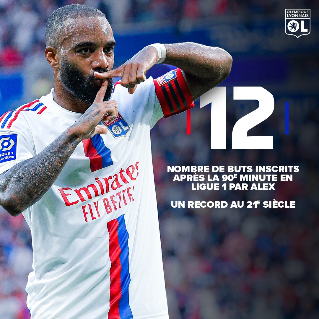 OL's tweet photo. ⌛️ 𝐌𝐎𝐍𝐄𝐘 𝐓𝐈𝐌𝐄 ⌛️

🫡 @LacazetteAlex a marqué 1️⃣2⃣ buts à partir de la 90e minute en @Ligue1UberEats ! 🥵

C'est le plus haut total pour un même joueur au 21e siècle ! 🔥 

L'audace #MadeInOL 🔴🔵 https://t.co/y7QQRc4oa1