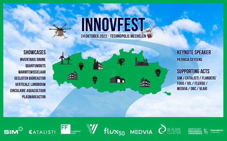 Hegel_MD_PhD's tweet photo. 7 clusters with one common goal:
BRING #INNOVATION TO COMPANIES!
I am attending the #innovfest. Interesting discussion about innovation!
Flanders has 7 sectors strategically important for the region: logistics, food, #healthtech, energy, materials, chemicals and marine https://t.co/50v3CJm2rC