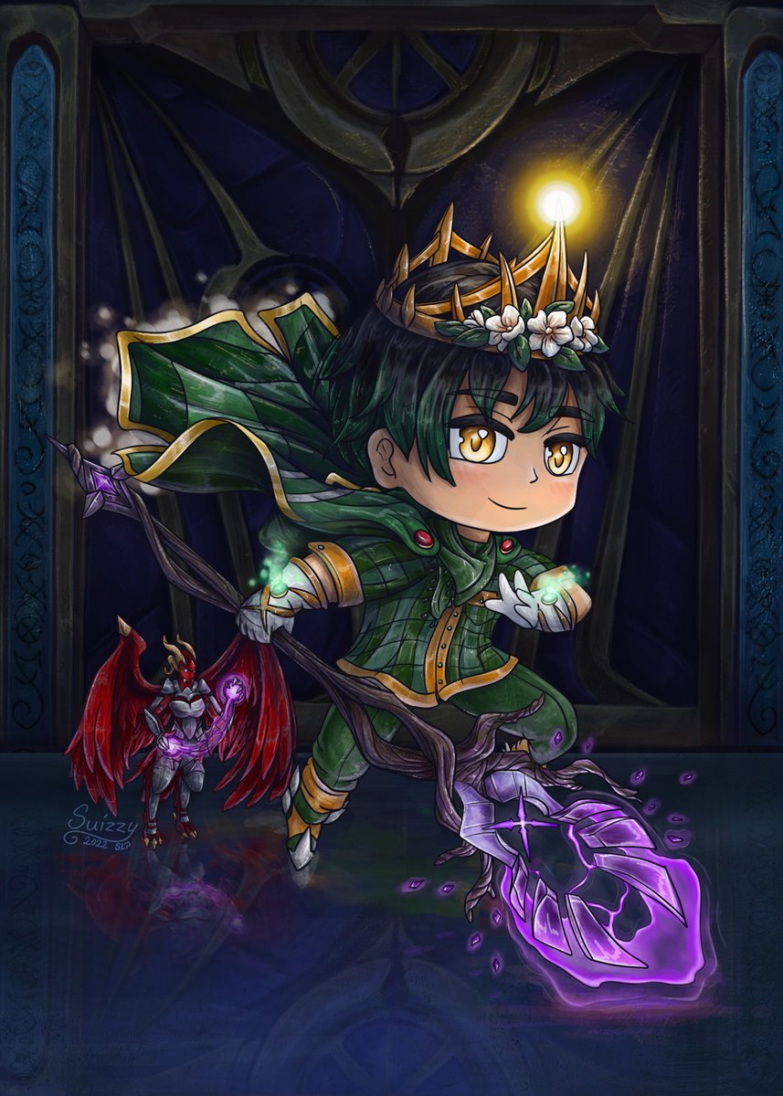 SuizzyOwl's tweet photo. RuneScape Chibi Commission! Loving the Shadow Fractured Staff of Armadyl and Nex/AOD theme💜 

Thanks for reaching out to me to create this for you @xApothe2nd!

#RuneScape #RS3 #FSOA #Nex #Chibi https://t.co/wUZy4wnlW7