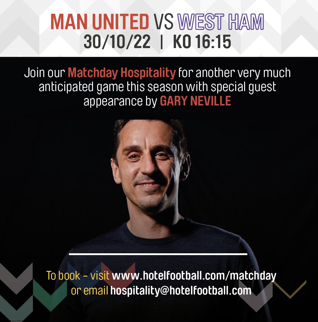 We have limited availability of spaces left for the upcoming Matchday Hospitality with @GNev2, so if you are still thinking of joining us on Sunday - now it’s the perfect time to secure your place before it’s too late… 👀 To find out more, click here - bit.ly/3gqnHSW