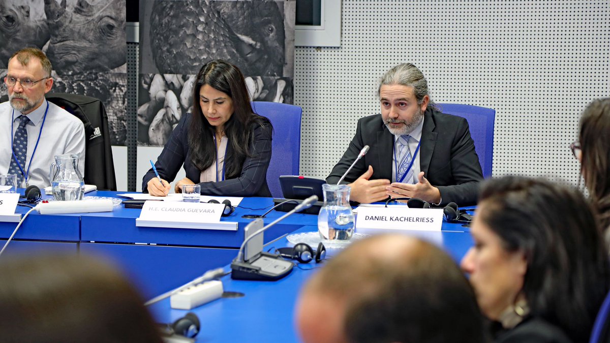 dkachelriess1's tweet photo. Great honour last week at @UNODC_UNTOC #CoP11 to talk about how a #wildlifecrime protocal under #UNTOC could contribute to combatting #IUUFishing at a side event co-hosted by the Initiative to #EndWildlifeCrime, #Gabon &amp; @PeruEnAustria. Recording here: https://t.co/d4UcFiYEtu https://t.co/qLT9PGHKhQ