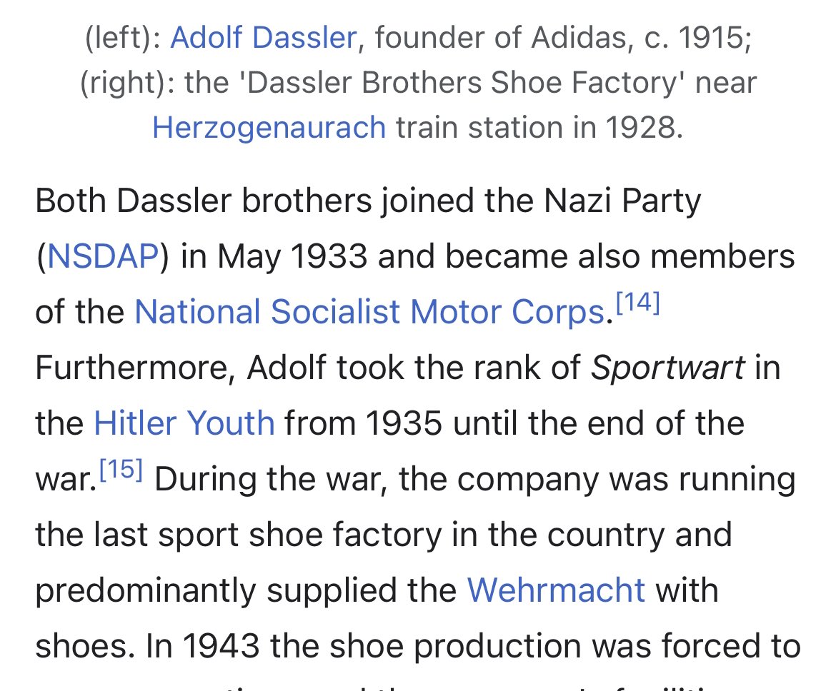 Wow hope this widely available information about the Nazi origins of @adidas doesn’t go viral and cause a massive international boycott in light of their recent silence in the face of violent antisemitism by their partner Kanye West.