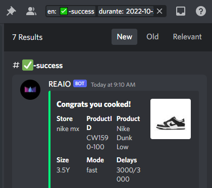 QUIPA07's tweet photo. Bot: @RE_AIO 

Proxies: @dragonproxies_  @Marsproxies https://t.co/yGazZU9IwG