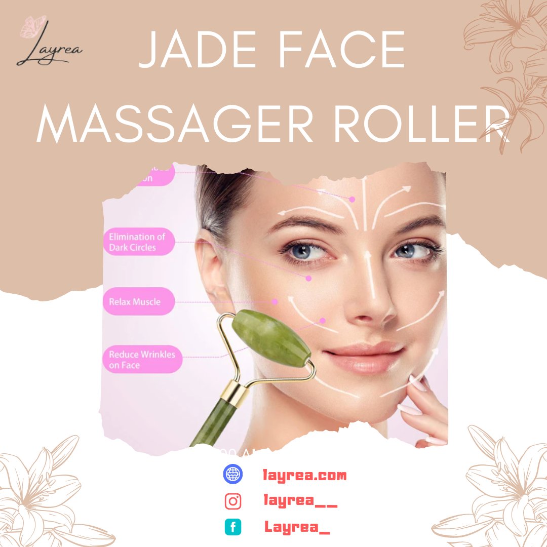 Layrea_'s tweet photo. JADE FACE MASSAGER ROLLER
.
👉price$10.99
👉A textured jade massaging roller designed to energize and massage the face and help products penetrate deeper into the skin. 
👉
visit us - https://t.co/Fw6nKUGNqt
.
#wakeupandmakeup #makeupartist #nailartist https://t.co/1rmZMuoIis
