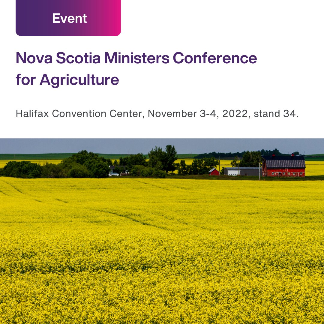 We're pleased to announce that TELUS Agriculture is platinum sponsor of the 2022 Nova Scotia Minister’s Conference for Agriculture, November 3rd and 4th at the Halifax Convention Centre. Find out more and register for your ticket by clicking here hubs.ly/Q01qtzKS0