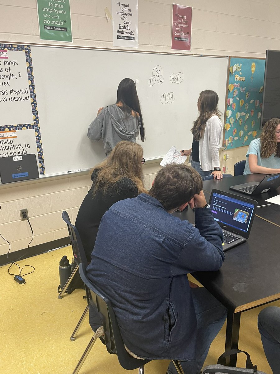 emfanning24's tweet photo. Great time in Mrs. Booneโs chemistry class! We used @MicrosoftFlip to review molecular bonding! Stations included labs, vocab, sorting and drawing Lewis structures. Ss even became molecular bonds ๐ Student discourse was on ๐ฅ #amplifyingstudentvoice #onslowdlt #ocsengage https://t.co/yHOQMN5gLA