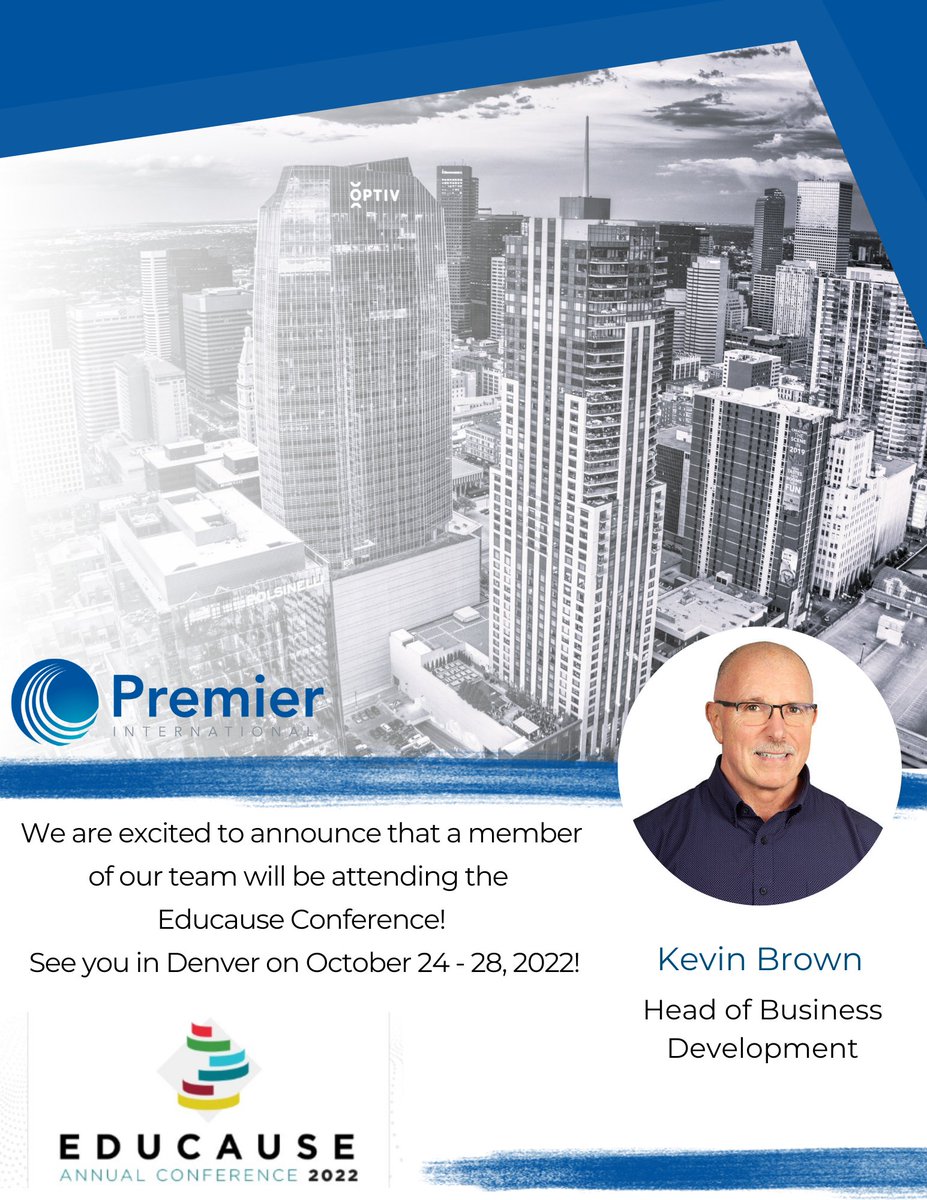PremierIntlUS's tweet photo. Today is the day!

Are you attending the Educause conference? Let us know if we will see you there! #WeArePremier #Educause #HigherEd https://t.co/KsHazjVnYg