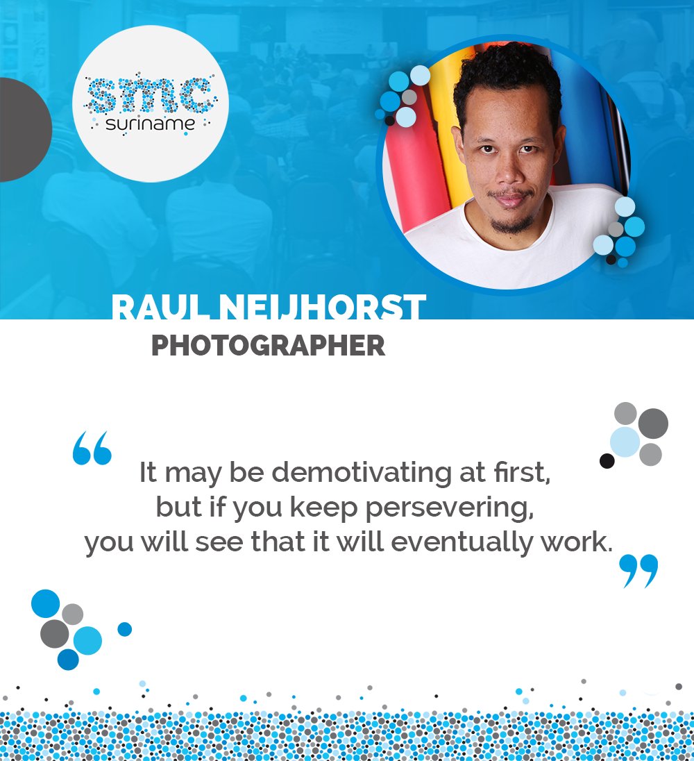 Photographer, Raul Neijhorst, had a great session at #SMCS21. He shared his knowledge on The Power of Social Media. Attend this years conference and learn more. 🤩

No pass yet? Don't hesitate! 
Purchase your pass now! 👉 bit.ly/SMCS22SHOP

#SMCS22 #SocialMedia #Suriname