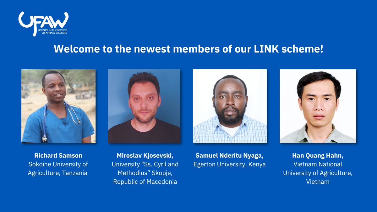 SciFAW_1926's tweet photo. Welcome to the newest members of our LINK scheme! 

Our LINK scheme is an international outreach initiative that encourages engagement with animal welfare science in a global network of participating universities and colleges. To find out more, visit: https://t.co/X9BpSsbo5y https://t.co/EZSldIekhv