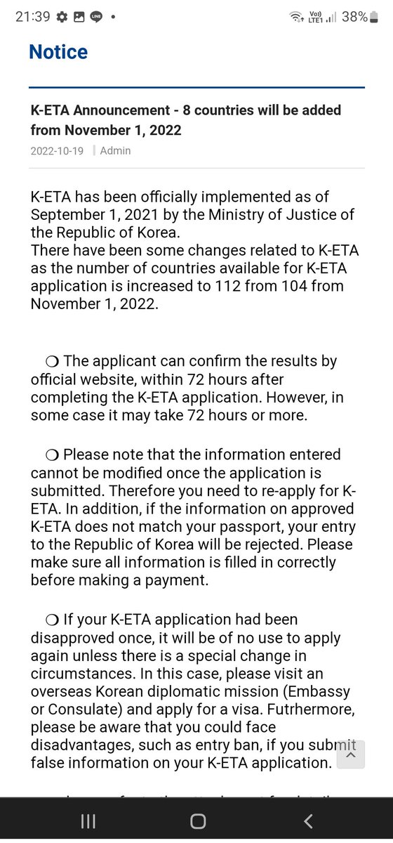 Seoul_Cafe's tweet photo. 📢🇰🇷 ประกาศล่าสุดจาก K-ETA มีการเปลี่ยนแปลงในการลงทะเบียน ตั้งแต่วันที่ 1 พฤศจิกายน 2022 เป็นต้นไป 

ใครที่ยังไม่ได้สมัคร รีบเลยยยยยยยยย เดี๋ยวจะรีบอัปเดตวิธีการสมัครในบล็อกให้ดูกันนะคะ ขอเวลาเขียนแป๊บ

ที่มา : https://t.co/qBJzQXLOrs https://t.co/Narqeuokq5