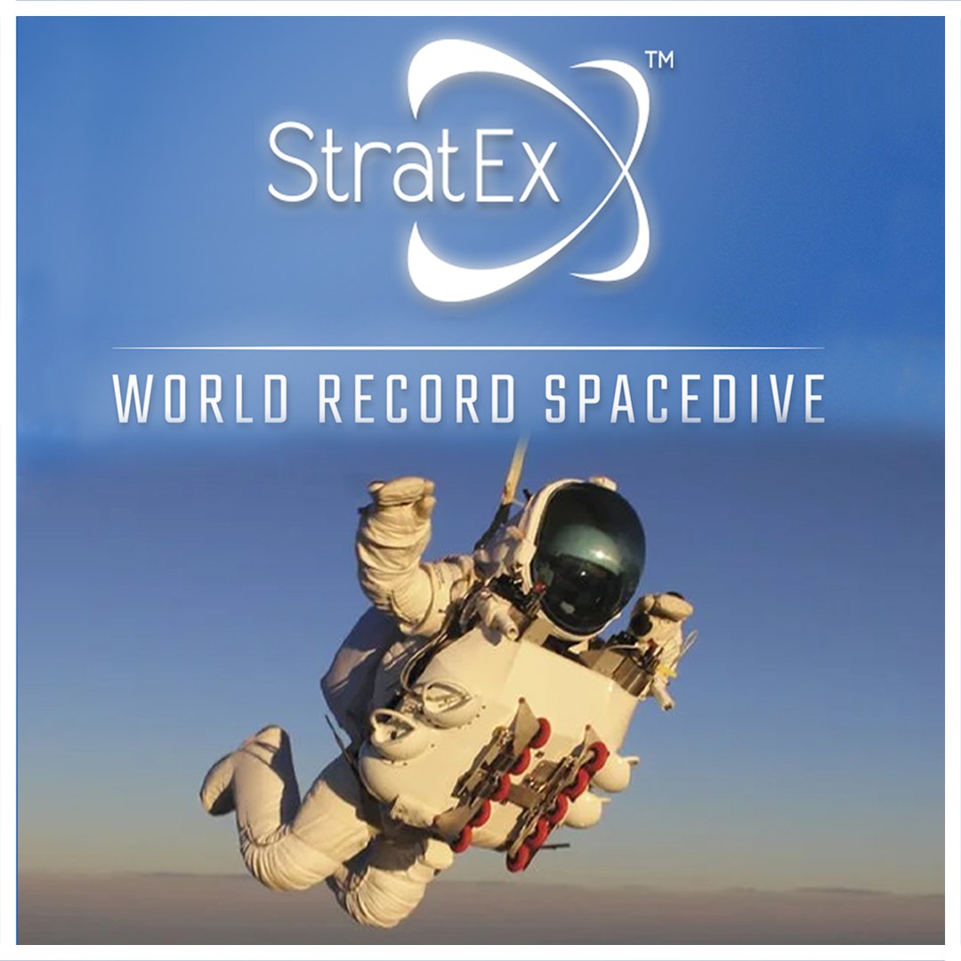 SpacePerspectiv's tweet photo. 8 years ago today Alan Eustace, a pilot, then Google executive, &amp; Space Perspective founding board member, broke the #worldrecord for highest flying human under a #SpaceBalloon, highest #spacedive, &amp; longest freefall. This project was called #StratEx &amp; the records still stand. https://t.co/jW36HIf34k