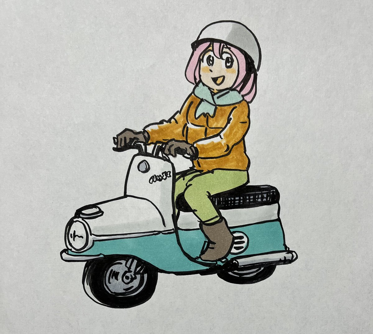 各務原なでしこ 「#カワイイバイクでTLを埋めよう 」|zama36のイラスト