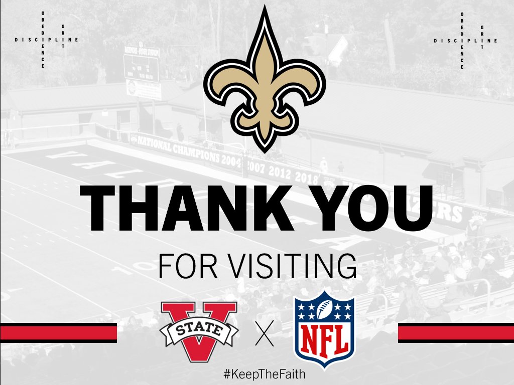 VState_Football's tweet photo. Always exciting seeing
@NFL logos around Titletown! Thank you @Saints for stopping by and checking out our players!
#KTF #SetYourFace https://t.co/o7ikbC5kom