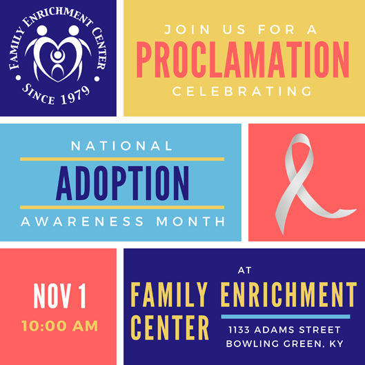 childadvocacyct's tweet photo. It is Adoption Awareness Month! Join us as we will be attending the Proclamation signing for November as Adoption Awareness Month. It will be at 10:00 on Tuesday, November 1st at the Family Enrichment Center.
#BRACAC
#communitypartners
#keepkidssafe https://t.co/0acqdbMrRD