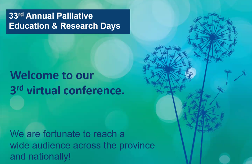 CHPalliative's tweet photo. 33rd Annual Palliative Care Education & Research Day is now underway! Special thanks to @AmandaBrisebois for the uplifting plenary on keeping hope alive in palliative medicine. #PERD2022 #palliativeconference https://t.co/yjCOLJAETB