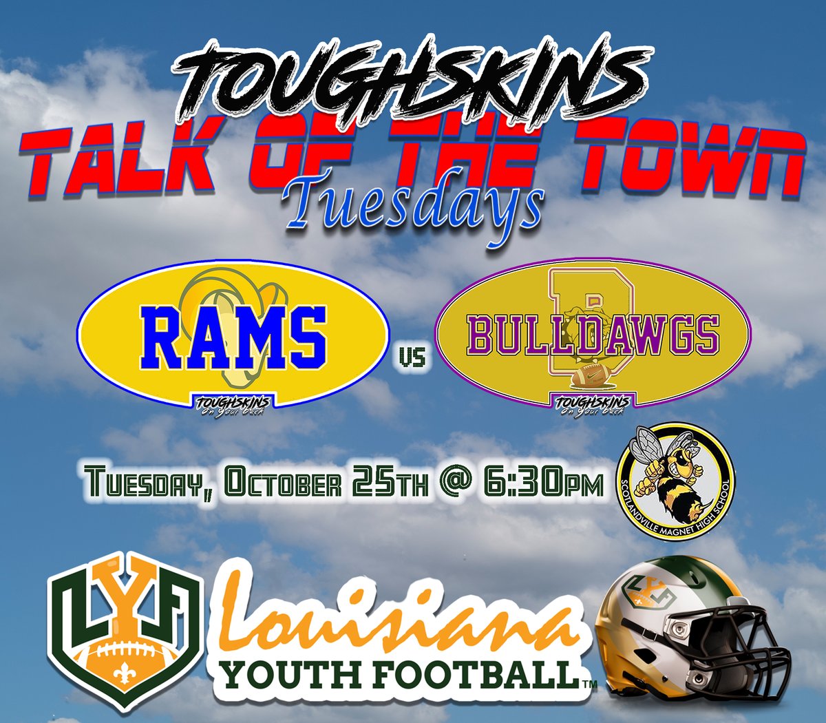 LYSNMediaGroup's tweet photo. 🏈 Talk Of The Town Tuesdays are BACK... 📣 RAMS - BULLDAWGS: The Teacher vs The Student... 🏈 “Make OUR YOUTH A Priority Again!!!” #OutWorkEverybody &amp; #OutReadEverybody to #BecomeTheLion #WeBuilt4This #1ForAReason #TheFactory #ItsAllAboutTheYOUTH #ItsInMyDNA https://t.co/0TH3bWSJ3G