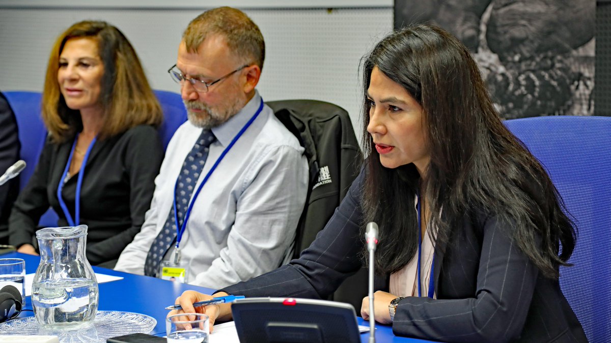 JohnEScanlon's tweet photo. A full house joined us for a @UNODC_UNTOC #CoP11 side event in Vienna, where Angola, Gabon, Peru, @JaneGoodallInst &amp; subject matter experts discussed how States can strengthen international cooperation to prevent &amp; combat #wildlife trafficking. See video https://t.co/4eOrkr9omE https://t.co/5EIYvL0aF4