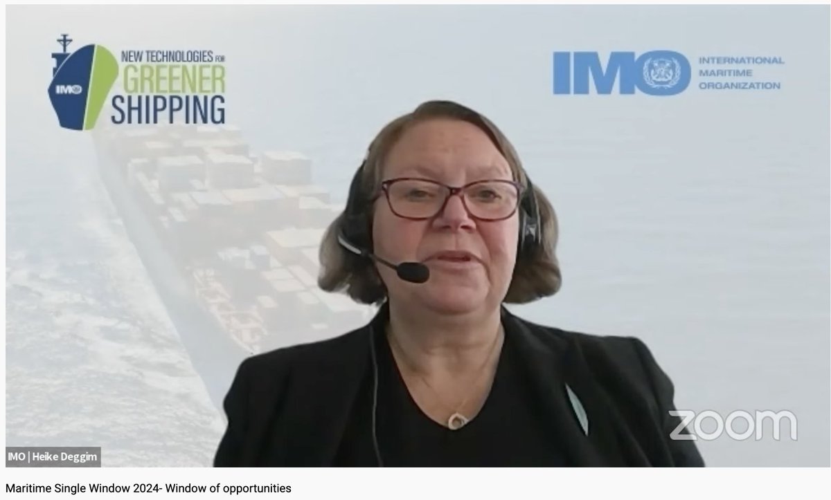 Join us now for our Webinar “2024 – Window of opportunities for shipping”. Livestream the event on YouTube: bit.ly/3Dq2UIc Opening address by IMO's Heike Deggim, Director, Maritime Safety Division. #SingleWindow #Digitalization