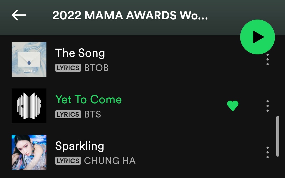 btschartsxdaily's tweet photo. Open the Playlist and choose BTS "Yet To Come" and stream longer than 30 seconds for Worldwide Icon of The Year (criteria 30% of Spotify votes)

NOW NOW 👇
https://t.co/g75LWGURKJ https://t.co/j7fQHYWOOe
