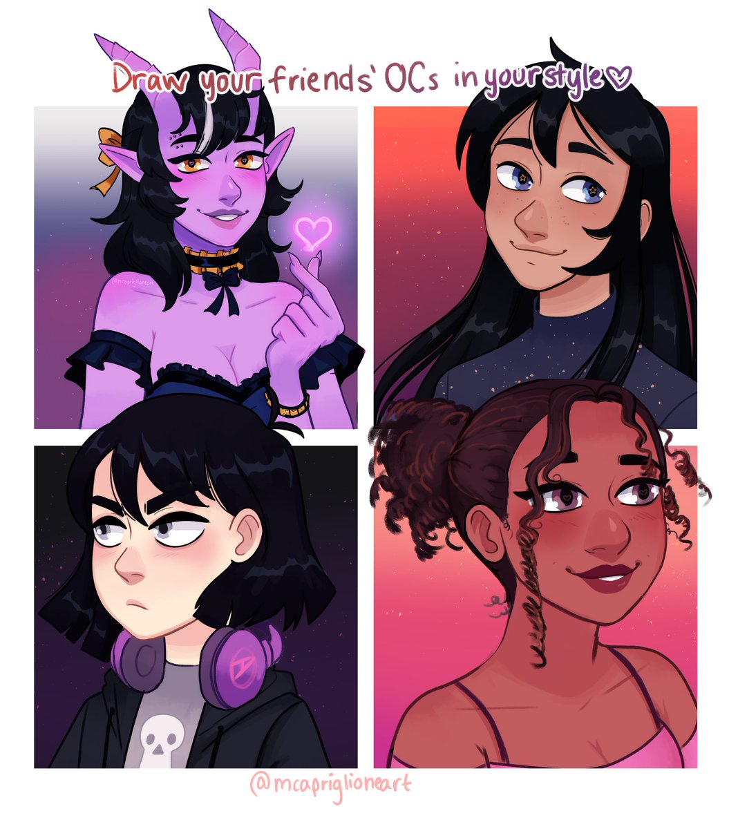 finished a small oc meme 💖 thanks to everyone for sharing their super cute ocs! 