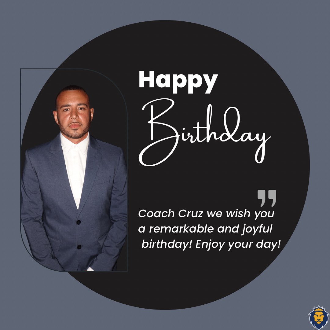 HoopsWbb's tweet image. Happy Birthday, Coach Cruz! 🦁🤍 @CoachBCruz