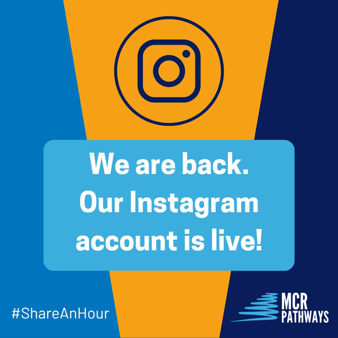 mcrpathways's tweet photo. Hello again, World! 🌎
After a few weeks of experiencing technical issues, our Instagram account is live again 🙌
Please let us know if you've tried to contact us through there, and keep an eye out for our posts this #NationalMentoringWeek 👀 https://t.co/Tm2zx7s6k7