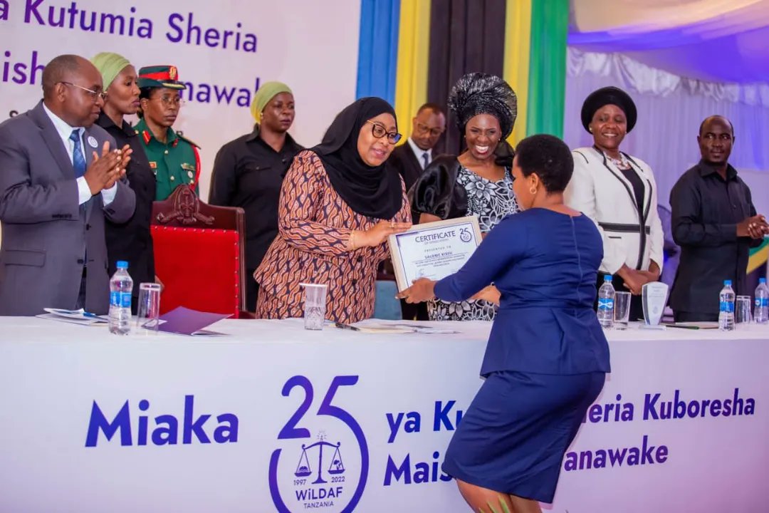 WiLDAFTz's tweet photo. WiLDAF inawapongeza wafanyakazi wake Faith Mwankusye ma Salome Kissu kwa kuhudumu tangu kuanzishwa kwa WiLDAF mpaka hivi sasa. Pongezi za dhati kwao kwa kijitolea, kustahimili na juhudi katika kufanikisha #Miaka25YaWiLDAF
#WiLDAF25
#25YearsOfWiLDAF https://t.co/GsWcYc9tfw