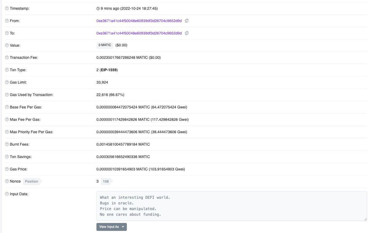 peckshield's tweet photo. Looks like @QuickswapDEX @market_xyz @QiDaoProtocol was exploited on polygon again
https://t.co/EFdEufZe2y https://t.co/Ejg2NiUKjQ