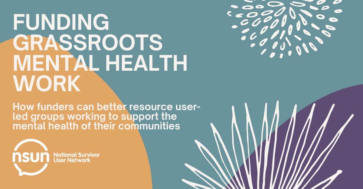 Today we are publishing a new report: ‘Funding Grassroots Mental Health Work’. User-led mental health groups find it incredibly difficult to secure funding to sustain themselves. This report aims to help change this. Read the report: nsun.org.uk/resource/fundi…