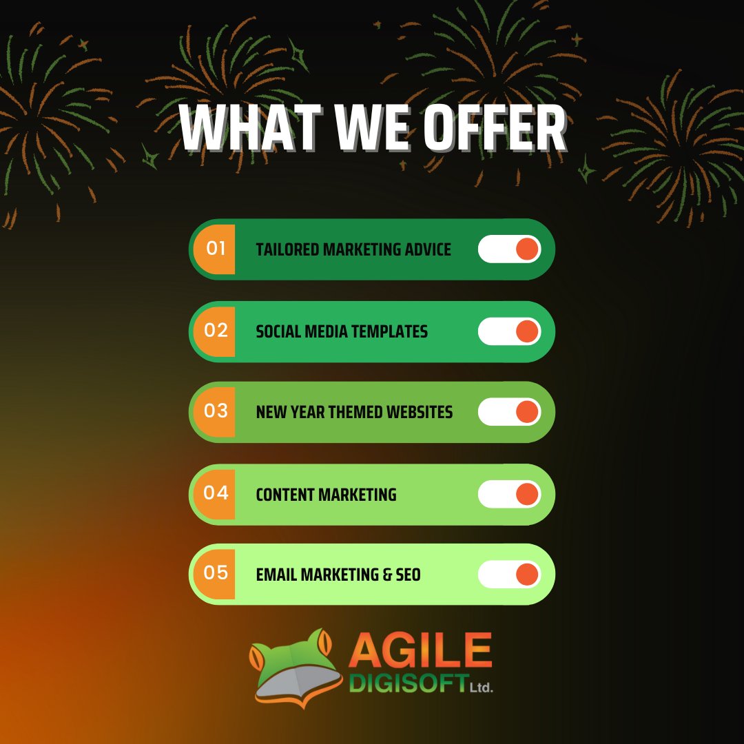 AgileDigisoft's tweet image. Leap into 2023 carefree with Agile Digisoft! Link in bio to learn more and to contact us 🐸
.
.
.
#marketing2023 #leedsmarketing #smallbusinessleeds #digitalmarketingleeds #yorkshiremarketing #websitedesign