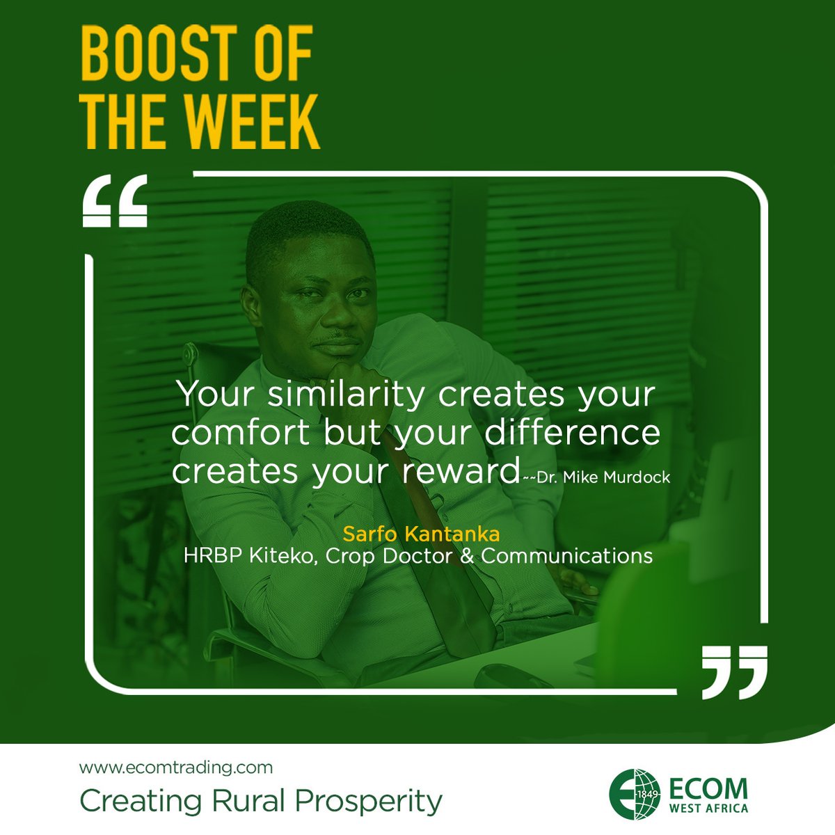ecomwestafrica1's tweet photo. If you do not know your distinctive Difference, you will never discern what others need from you.
Get Motivated, Happy New Week🚀
#boostoftheweek #ecom #motivation #boost #mondaymotivation https://t.co/qcxEskLQ3h
