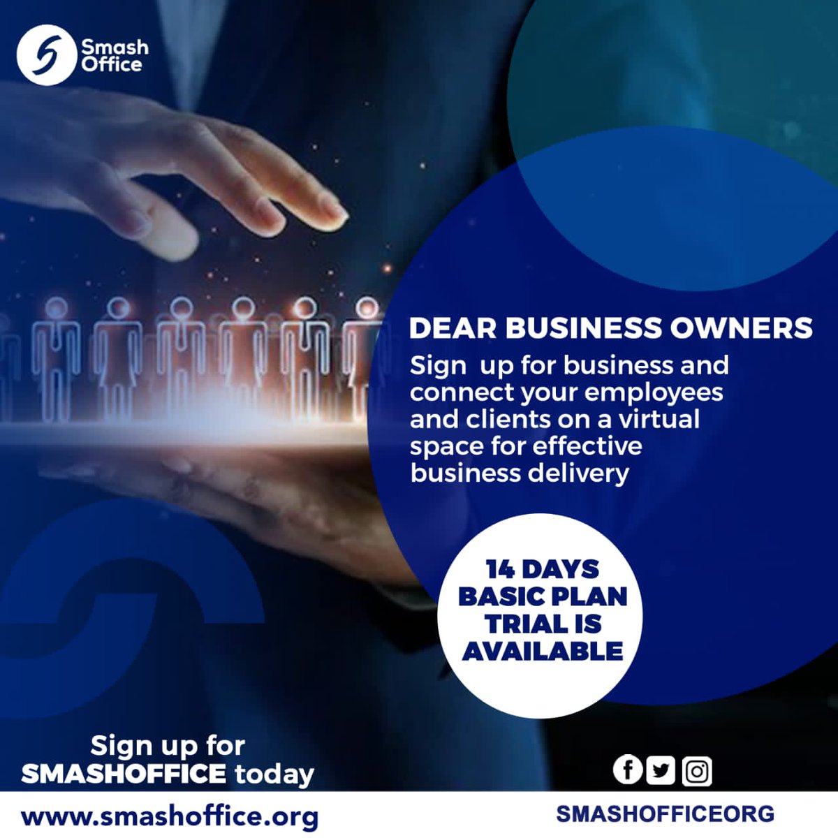 SmashOfficeorg's tweet photo. Don't be limited by a physical location. Get connected with your team and clients from anywhere around the world with our virtual office solution powered by Smashoffice.

To get started, visit https://t.co/LF8P0pO0zw &amp; sign up for a FREE 14-day trial

Click on the link in the bio https://t.co/U4AHJ8KEtr