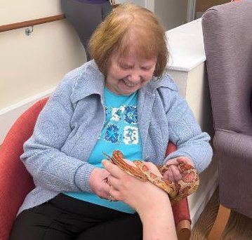 chsgroup's tweet photo. Thank you @wisciborg for visiting our very brave residents and staff at our #AlexWoodHouse care home #Cambridge - great to see everyone enjoying the experience and meetings some new friends! https://t.co/iYru7Izda2