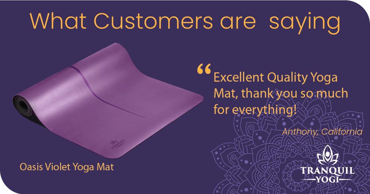 tranquil_yogi's tweet photo. ❤️ We love it when our customers give us feedback! ❤️  Anthony recently purchased one of our Oasis Mats and he sent us feedback a few days later on how much he loved it!   🙏

#tranquilyogi #yogamat #testimonial #yoga #authenticyoga #natural #ecoyoga #ecofriendly https://t.co/K9XP692F6Q