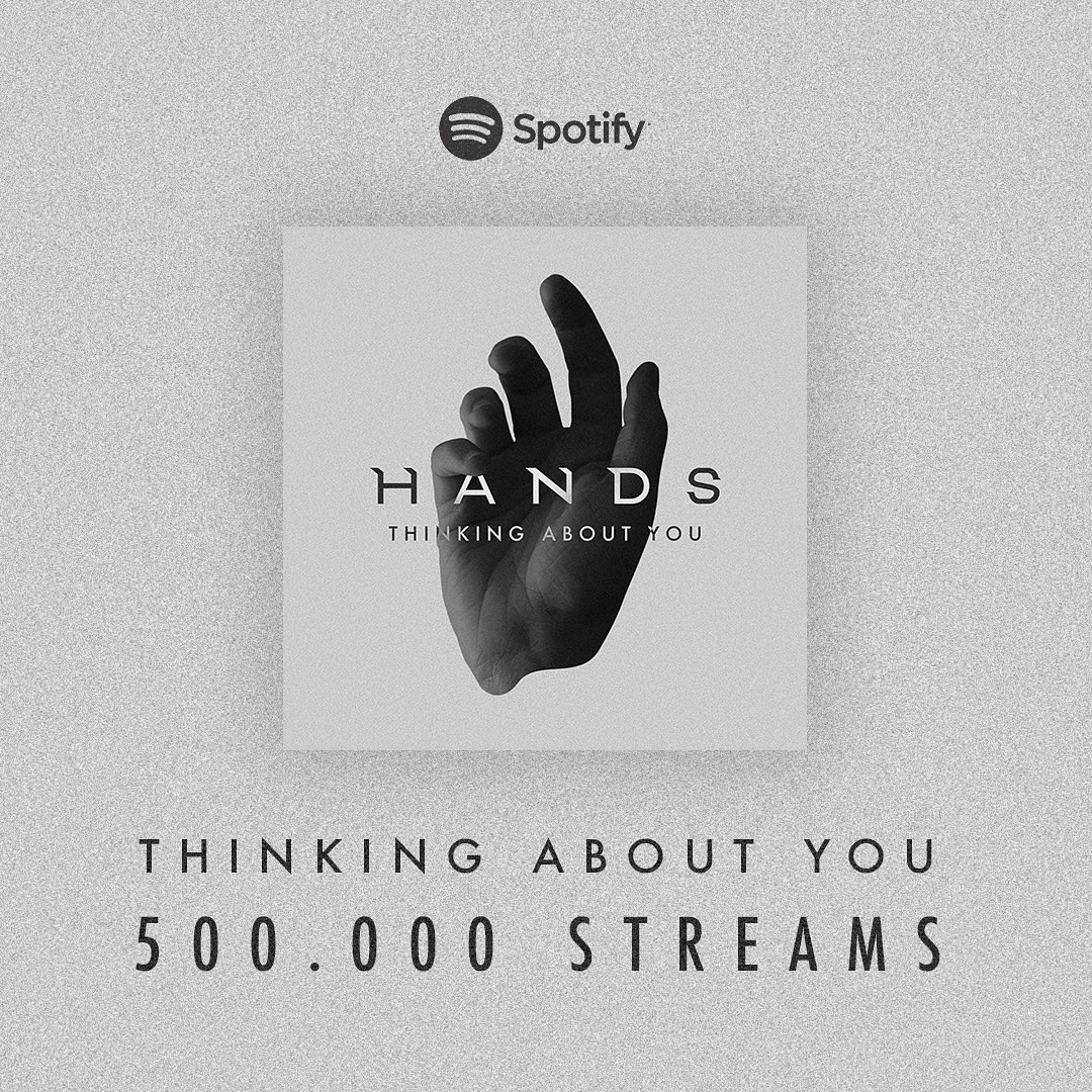 Thank you so much for half a million streams on ‘Thinking About You’ ✨