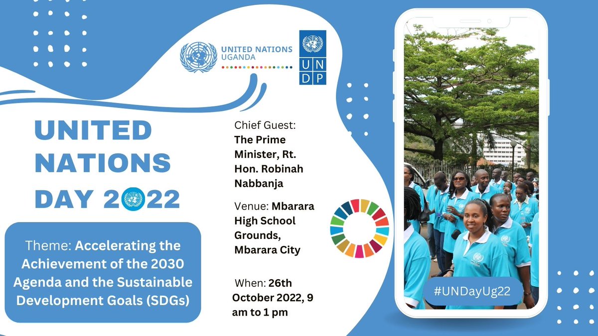 Happy @UN Day! 🎉😊📢💃 @UN Day, celebrated 🎉every year, offers us the opportunity to amplify our common agenda and reaffirm the purposes and principles of the UN Charter that have guided us for the past 77 years. #UNDayUg22 #SDG