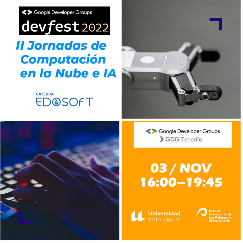 Este miércoles 26 a las 20:00 (19:00 en Canarias) el equipo del #GDGSpainPodcast estará con el <a href="/GDGTenerife/">GDG Tenerife</a> comentando su #DevFest orientado a la computación en la nube y la IA. @GoogleDevEurope