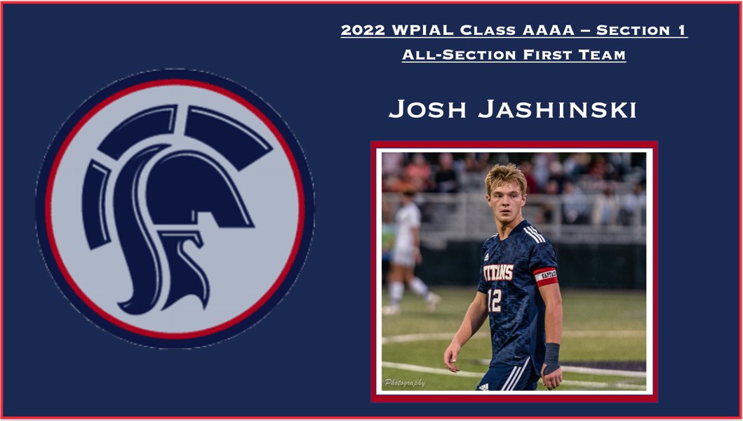 SASDBoysSoccer's tweet image. Congratulations to our guy Josh Jashinski for being named to the All-Section team in Class AAAA - Section 1! A well earned accolade for Josh!

Congrats to all of the others who made the team. Quite an achievement considering all the talent in our section. #TitanUp #WeAreSA